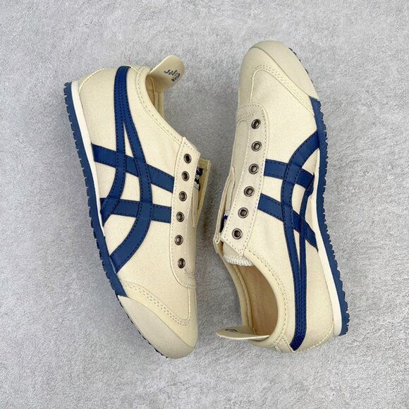 Onitsuka Tiger Shoes - Cream Canvas Casual Sneakers Onitsuka Tiger